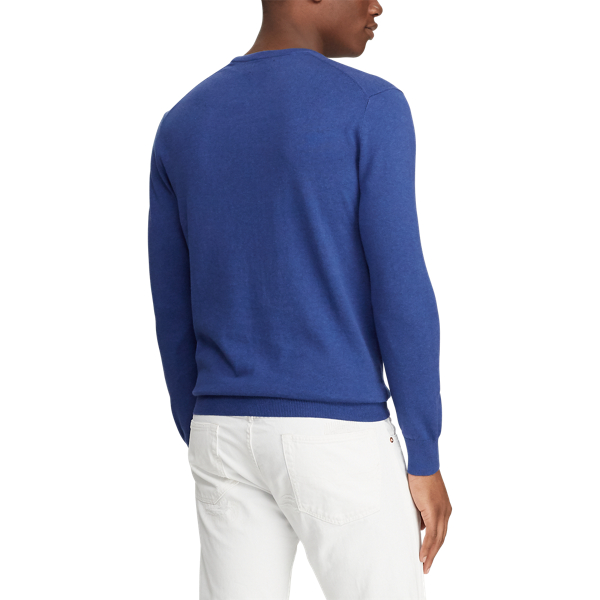 Yacht Blue Heather Slim Fit Cotton Jumper Polo Ralph Lauren 6