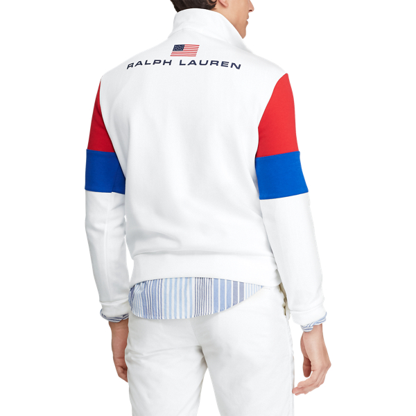 White Multi Graphic Half-Zip Pullover Polo Ralph Lauren 6