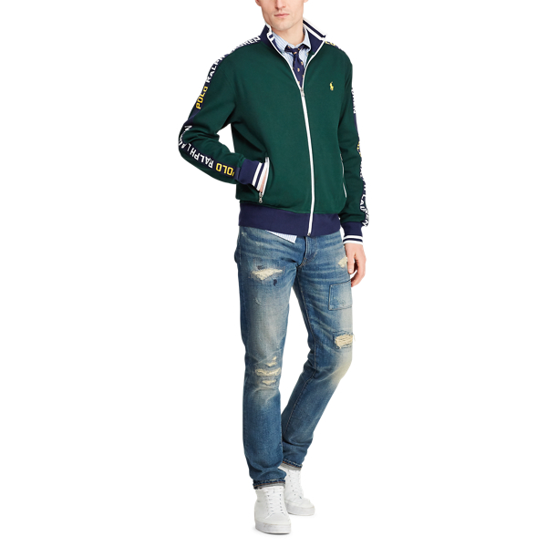 College Green Cotton Interlock Track Jacket Polo Ralph Lauren 4