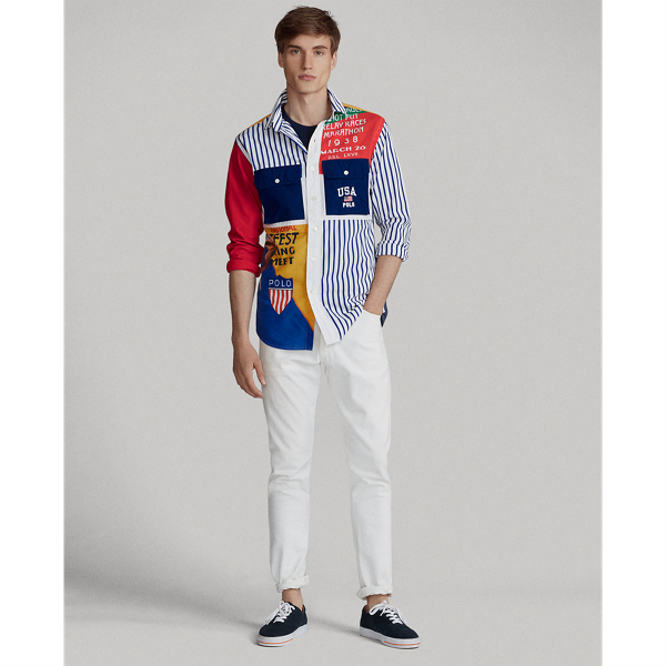 Patchwork Runners Custom Fit Graphic Workshirt Polo Ralph Lauren 3
