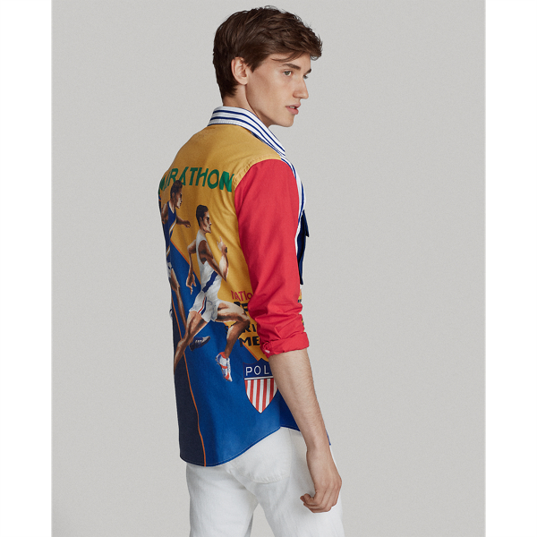 Patchwork Runners Custom Fit Graphic Workshirt Polo Ralph Lauren 4