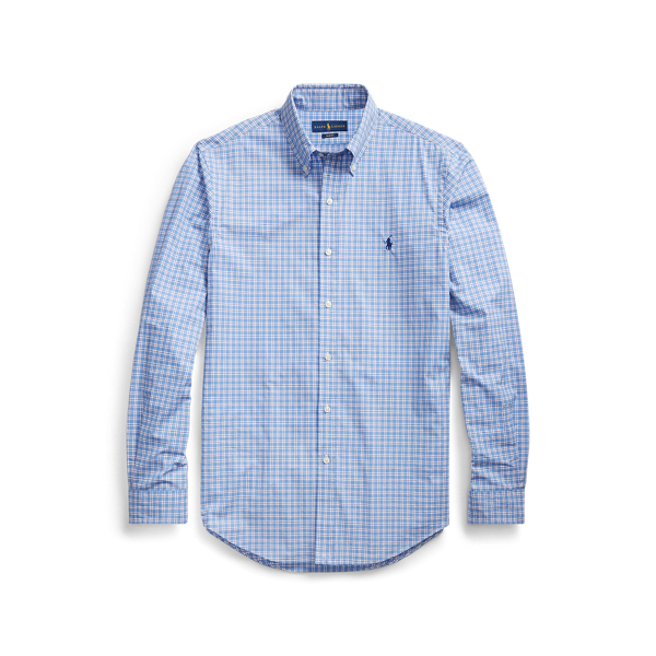 Slim Fit Plaid Poplin Shirt