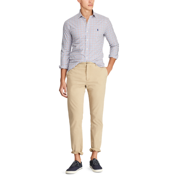 Blue/Red Custom Fit Plaid Poplin Shirt Polo Ralph Lauren 4