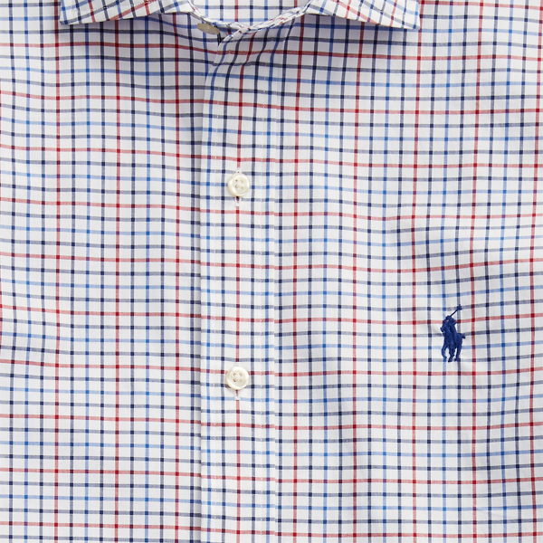 Blue/Red Custom Fit Plaid Poplin Shirt Polo Ralph Lauren 7