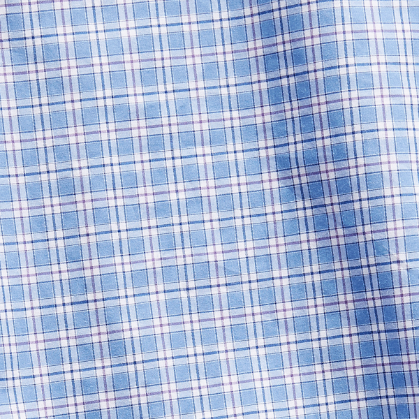 Chemise &eacute;cossaise ajust&eacute;e popeline Polo Ralph Lauren en Bleu clair multi 8