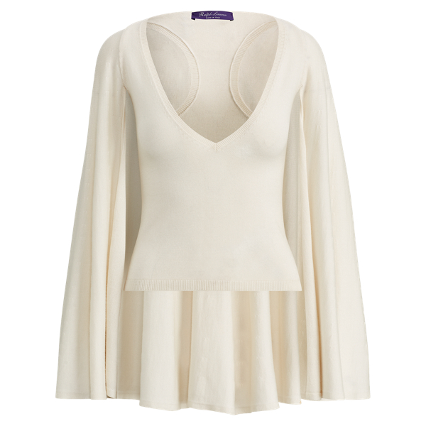 Cream Merino Wool Capelet Jumper Ralph Lauren Collection 2