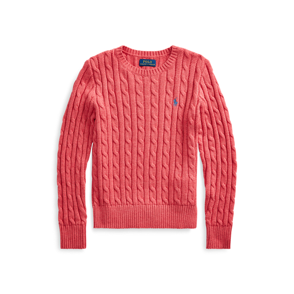 Cable-Knit Cotton Jumper Girls 7-14 Years 1