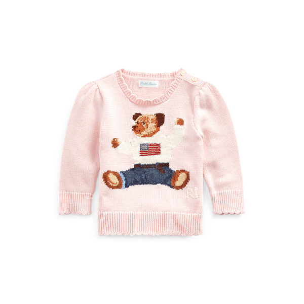 Ralph lauren baby bear sweater best sale