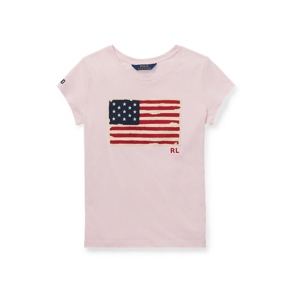Flag Cotton Jersey Tee Girls 1.5-6.5 Years 1