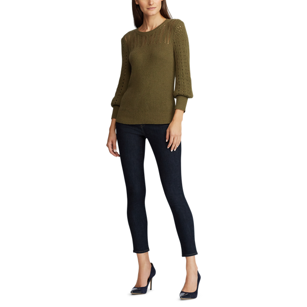 Explorer Olive Linen-Blend Jumper Lauren 3