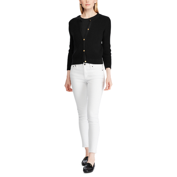 Cotton Cardigan Lauren em Black 3