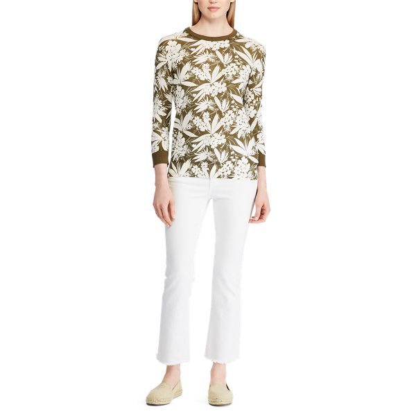 Explorer Olive/Masc Crm Botanical-Print Jumper Lauren 3