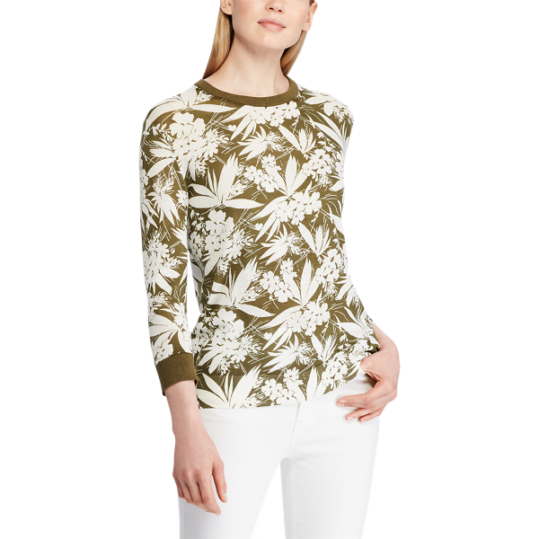 Explorer Olive/Masc Crm Botanical-Print Jumper Lauren 4
