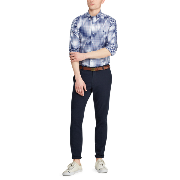 Navy Multi Classic Fit Plaid Poplin Shirt Big & Tall 2