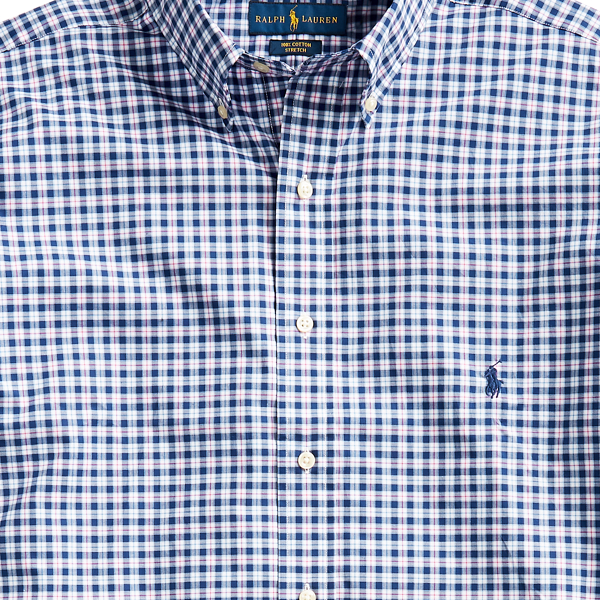 Navy Multi Classic Fit Plaid Poplin Shirt Big & Tall 6