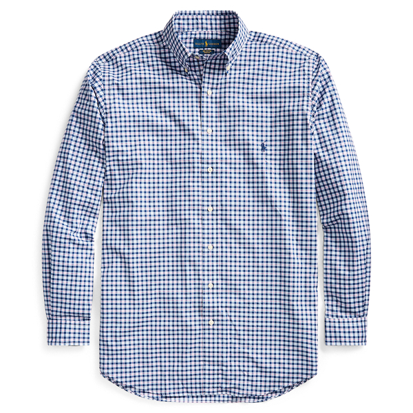Classic Fit Plaid Poplin Shirt