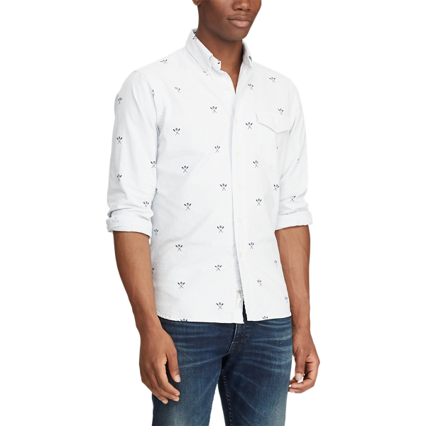 Skull And Oars Classic Fit Striped Shirt Big & Tall 4