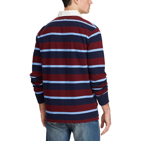 Classic Wine Multi Classic Fit Cotton Mesh Rugby Big & Tall 5