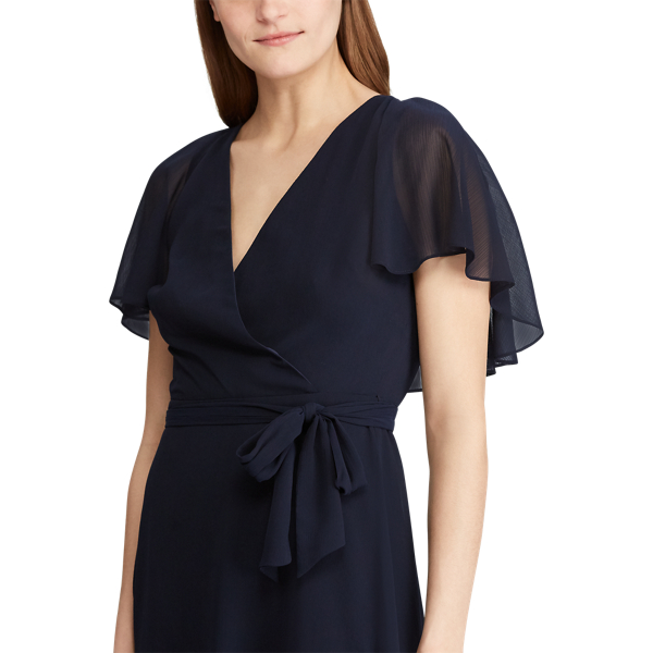 Georgette Cape Dress Lauren em Lighthouse Navy 4