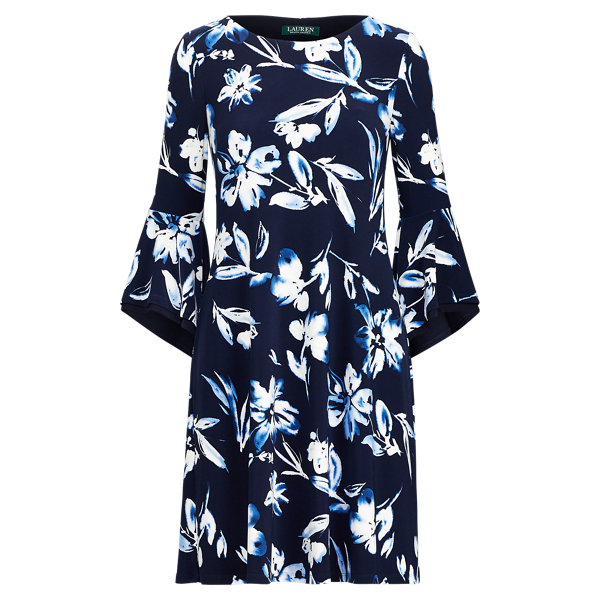 Floral Bell-Sleeve Dress Lauren in 1