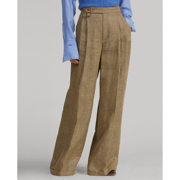Pantalon en tweed prince-de-galles Polo Ralph Lauren en Prince-de-galles/Bleu d&eacute;co 4
