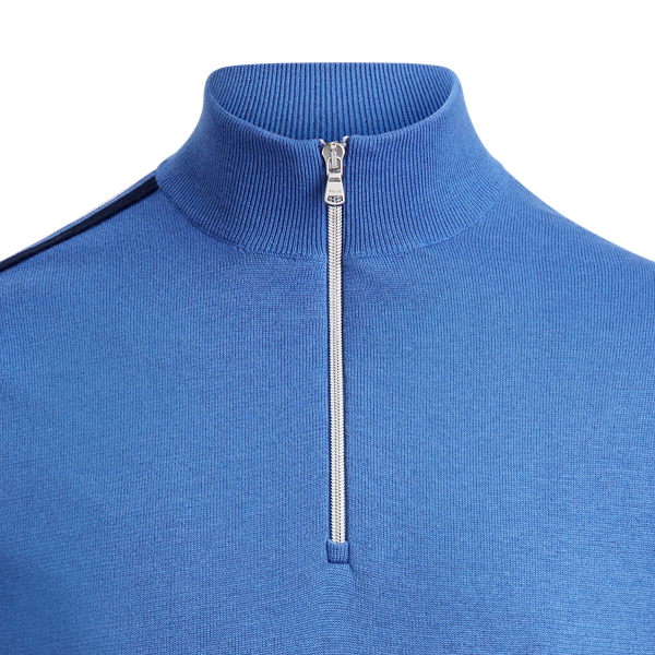 Indigo Sky Wool-Blend Half-Zip Jumper RLX 5