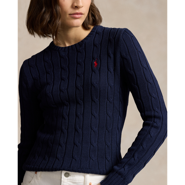 Jersey en punto de ochos Slim Fit Polo Ralph Lauren en Azul marino cazador 6