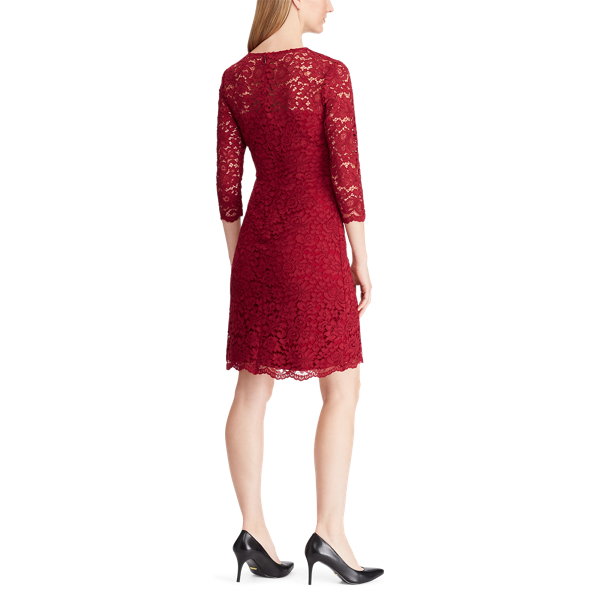 Scalloped Hem Lace Dress