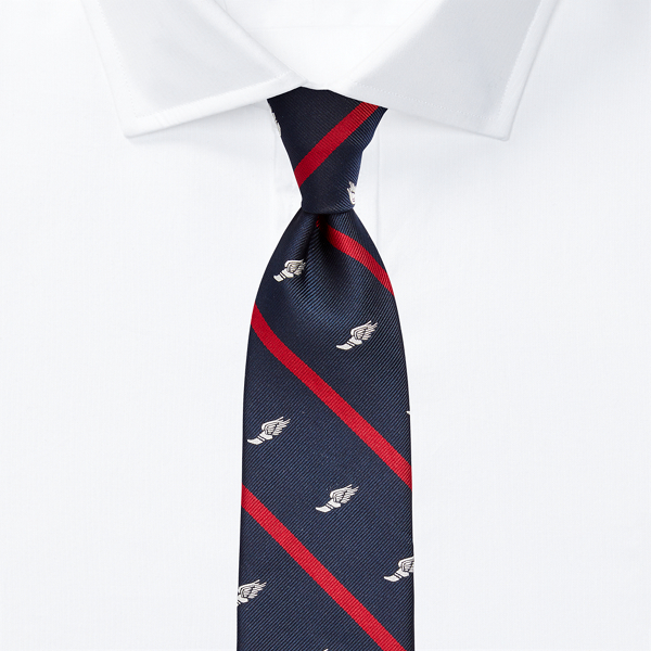 Navy Silk Narrow Club Tie Polo Ralph Lauren 2