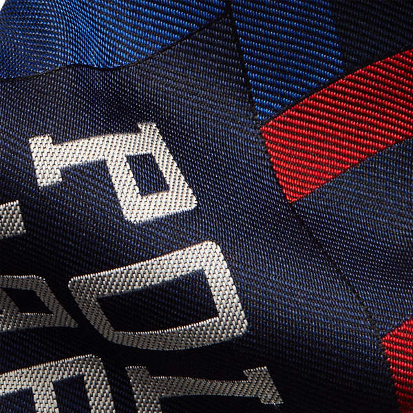 Navy/Royal/Red Patchwork Silk Narrow Tie Polo Ralph Lauren 2