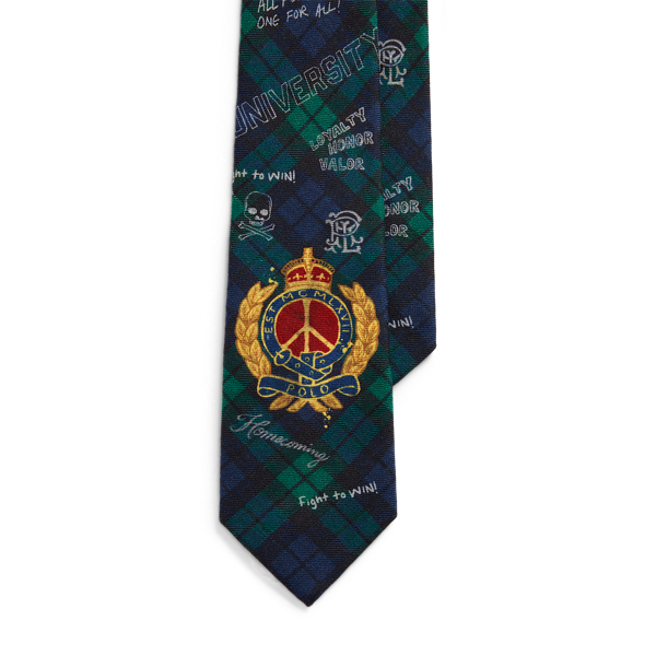 Tartan Crest Wool Tie
