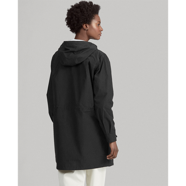 Black Water-Repellent Hooded Coat Polo Ralph Lauren 5