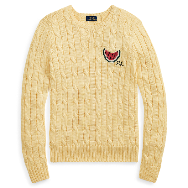 Offers ralph lauren cable knit crewneck sweater