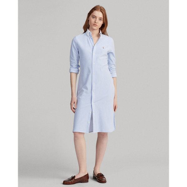 Harbor Island Blue Multi Striped Oxford Shirtdress Polo Ralph Lauren 1