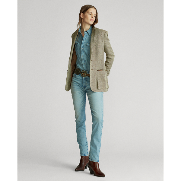 Brown/Tan Herringbone Herringbone Blazer Polo Ralph Lauren 4
