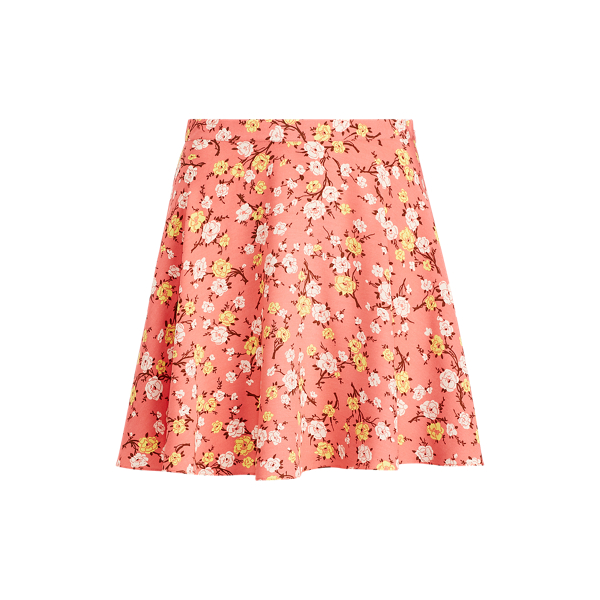 Blush Floral Floral Flared Miniskirt Polo Ralph Lauren 2