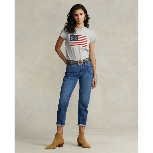 Cobblestone Heather Flag Jersey Graphic T-Shirt Polo Ralph Lauren 4