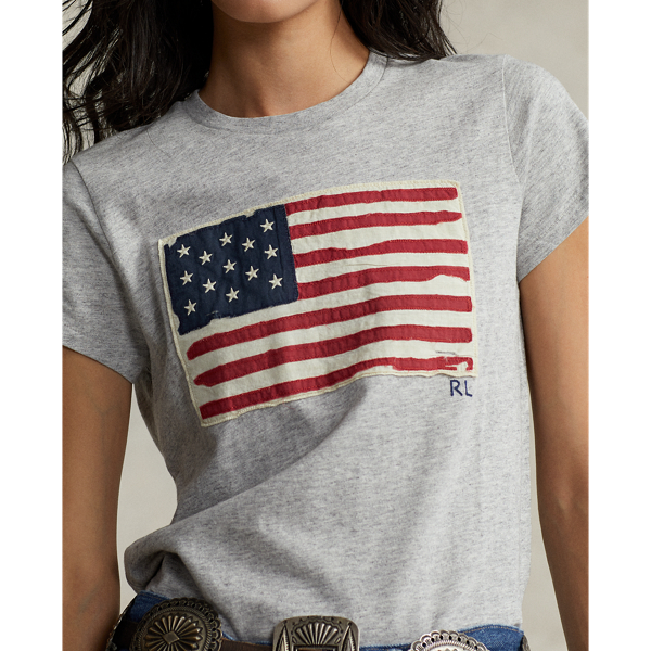 Cobblestone Heather Flag Jersey Graphic T-Shirt Polo Ralph Lauren 6