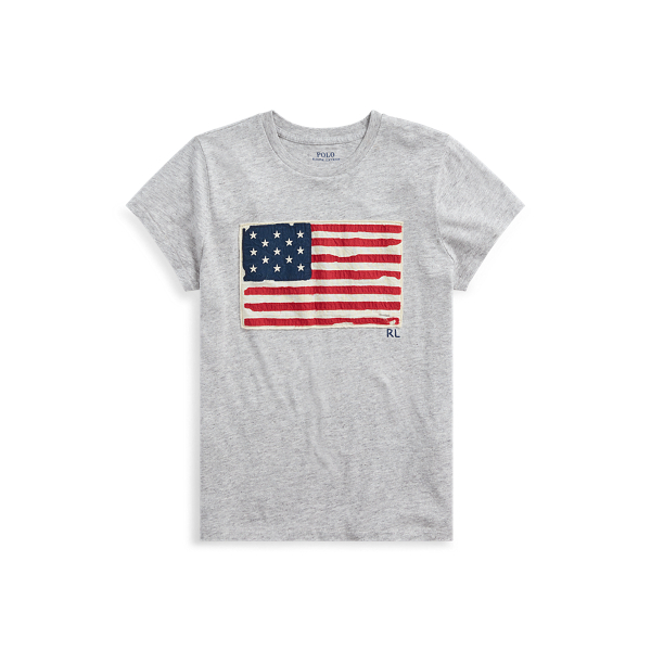 Cobblestone Heather Flag Jersey Graphic T-Shirt Polo Ralph Lauren 2