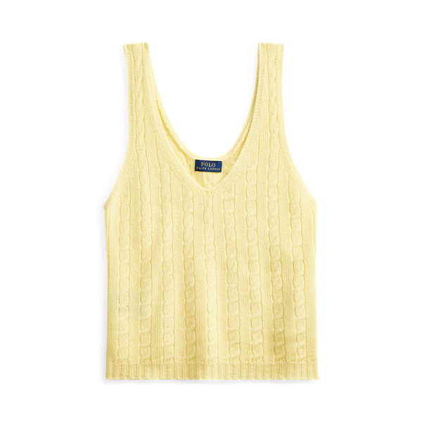 Cable-Knit Cashmere Tank Top