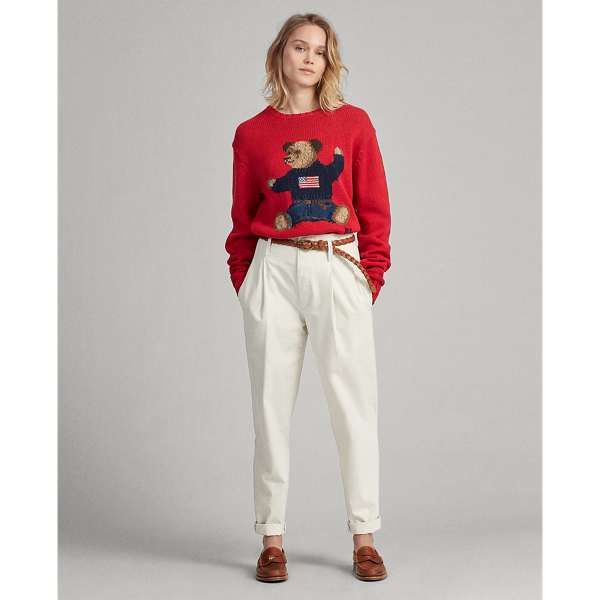 Red Multi Polo Bear Cotton-Linen Jumper Polo Ralph Lauren 3