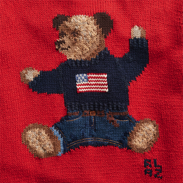 Red Multi Polo Bear Cotton-Linen Jumper Polo Ralph Lauren 5