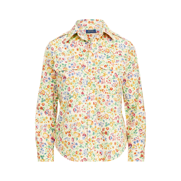 Chemise militaire en coton fleuri Polo Ralph Lauren en 1