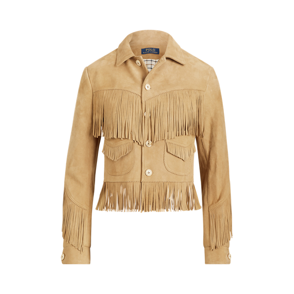 Fringe-Trim Suede Jacket Polo Ralph Lauren 1
