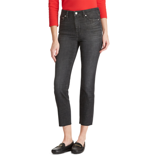 Faded Noir Wash Regal Straight Ankle Jean Lauren 3