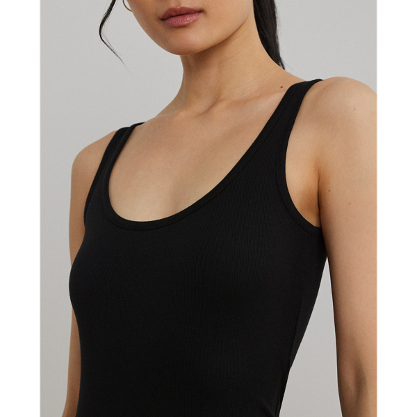 ラルフ・ローレン Lauren Ralph Lauren Cotton-Blend Tank Top レディース シャツ トップス Polo Blac Cotton-Blend Tank Top | Ralph Lauren