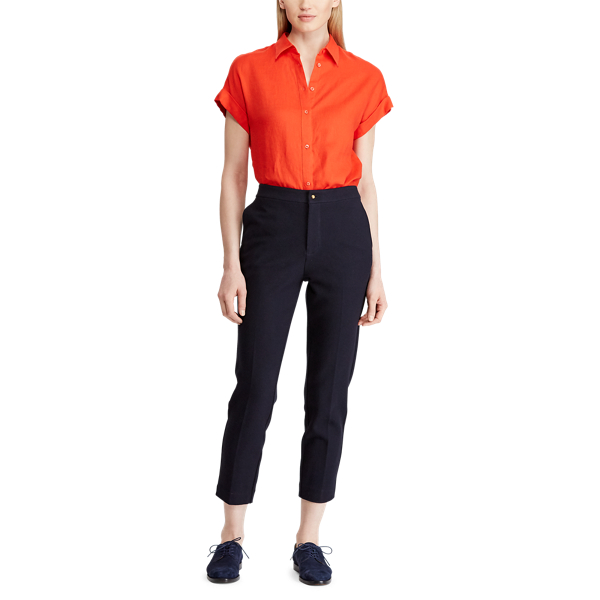 Geranium Relaxed Fit Linen Short-Sleeve Shirt Lauren 2