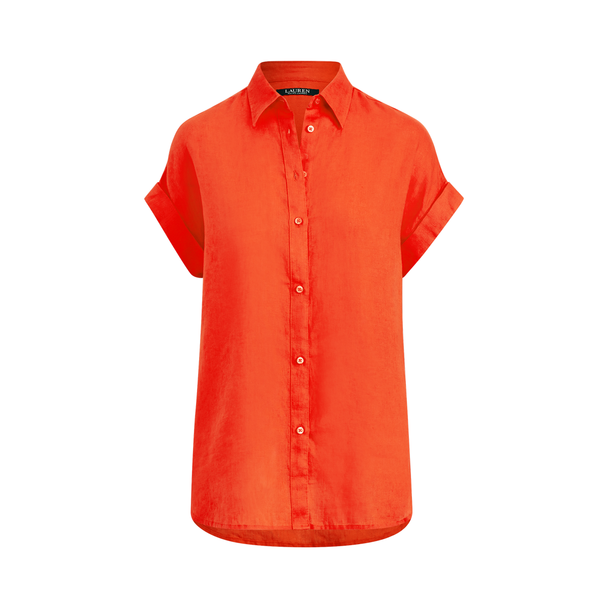 ラルフ・ローレン Lauren Ralph Lauren Linen Dolman Sleeve Shirt レディース シャツ トップス Red S Women's Lauren Ralph Lauren Linen Dolman-Sleeve Shirt