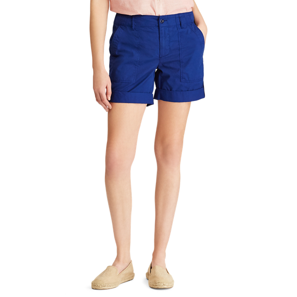 Deep Blue Cotton Twill Short Lauren 4