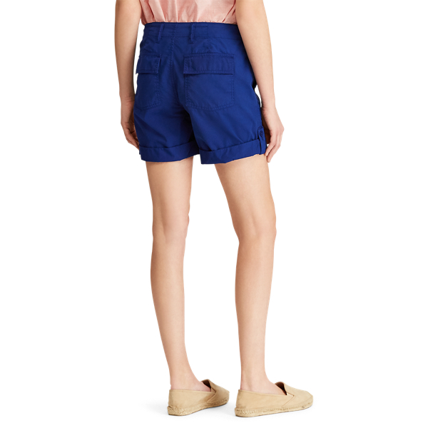 Deep Blue Cotton Twill Short Lauren 5